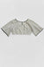 vintage cropped top - white / black stripe - size medium