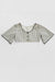 vintage cropped top - white / black stripe - size medium