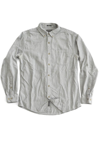flannel collared shirt - light gray - size medium