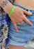 chain bracelet - neon green