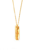 crystal baguette necklace - golden shadow
