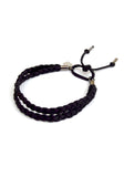 double braid bracelet - black