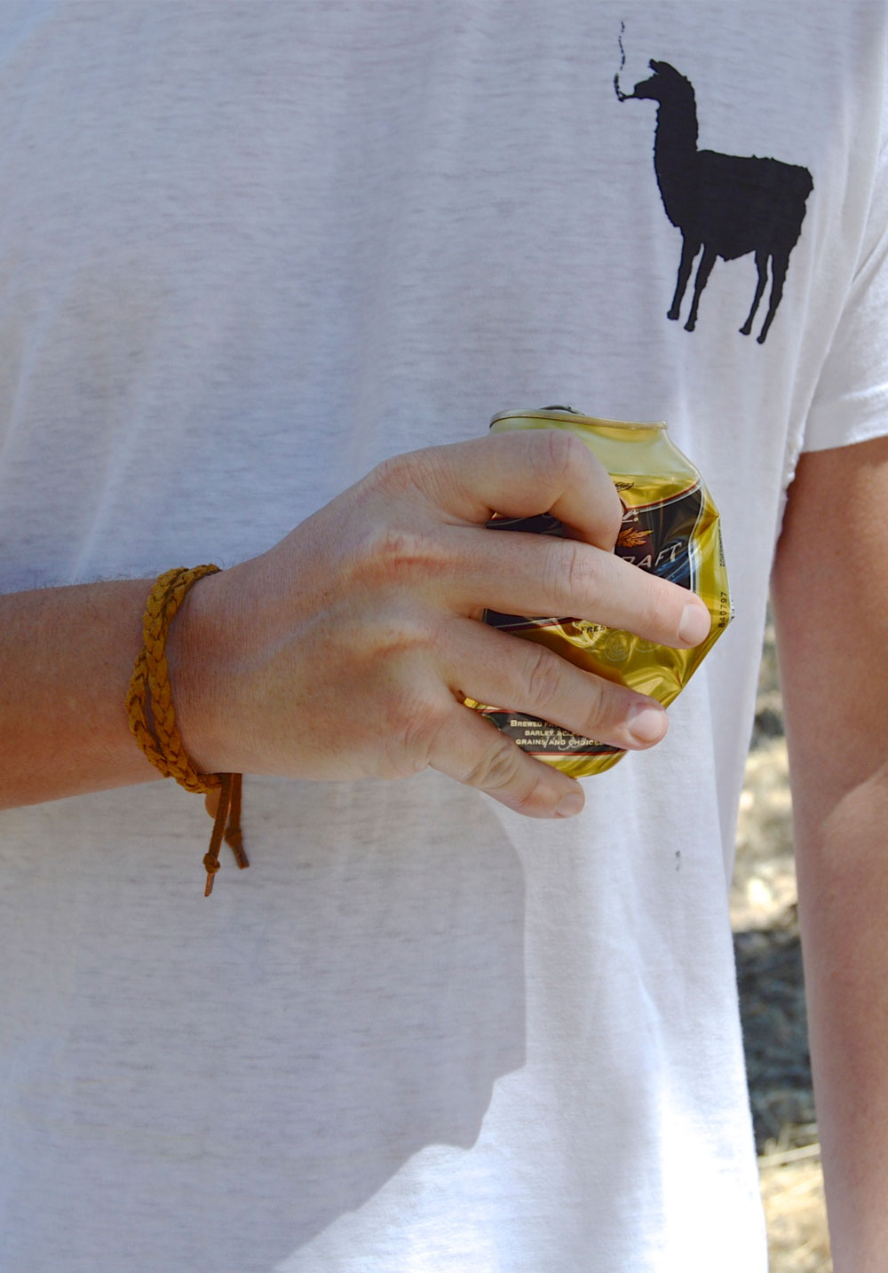 double braid bracelet - whiskey
