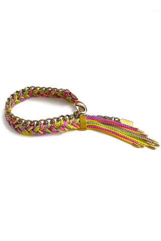 fringe bracelet - gold ombre