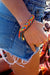 fringe bracelet - gunmetal rainbow ombre