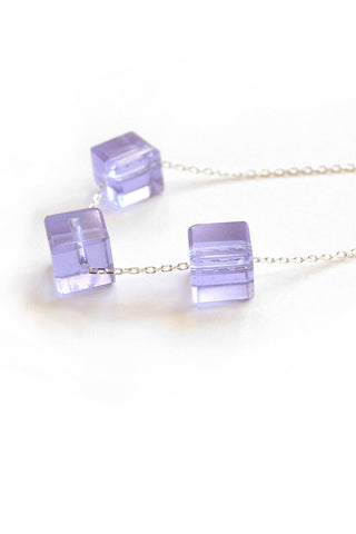 geo necklace - lilac