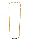 long bar necklace - gold