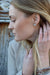 mushroom earrings - matte silver