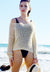 open knit sweater - cream - size s/m