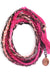 braided wrap bracelet - pink dip dyed