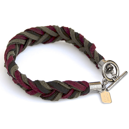 suede braid bracelet - sequoia