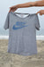 vintage nike graphic tee - heather gray - women's medium