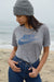 vintage nike graphic tee - heather gray - women's medium