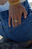 adjustable enamel colored ring