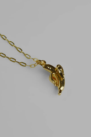 banana pendant necklace - gold