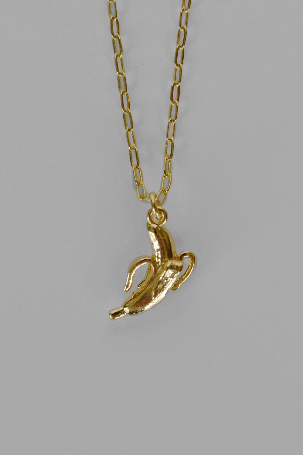 banana pendant necklace - gold