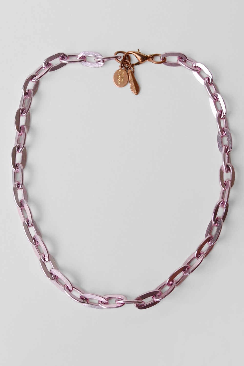 bold link chain necklace - violet custom