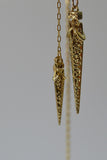 dagger pendant lariat necklace - gold