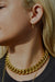 rhinestone earrings - gold crystal