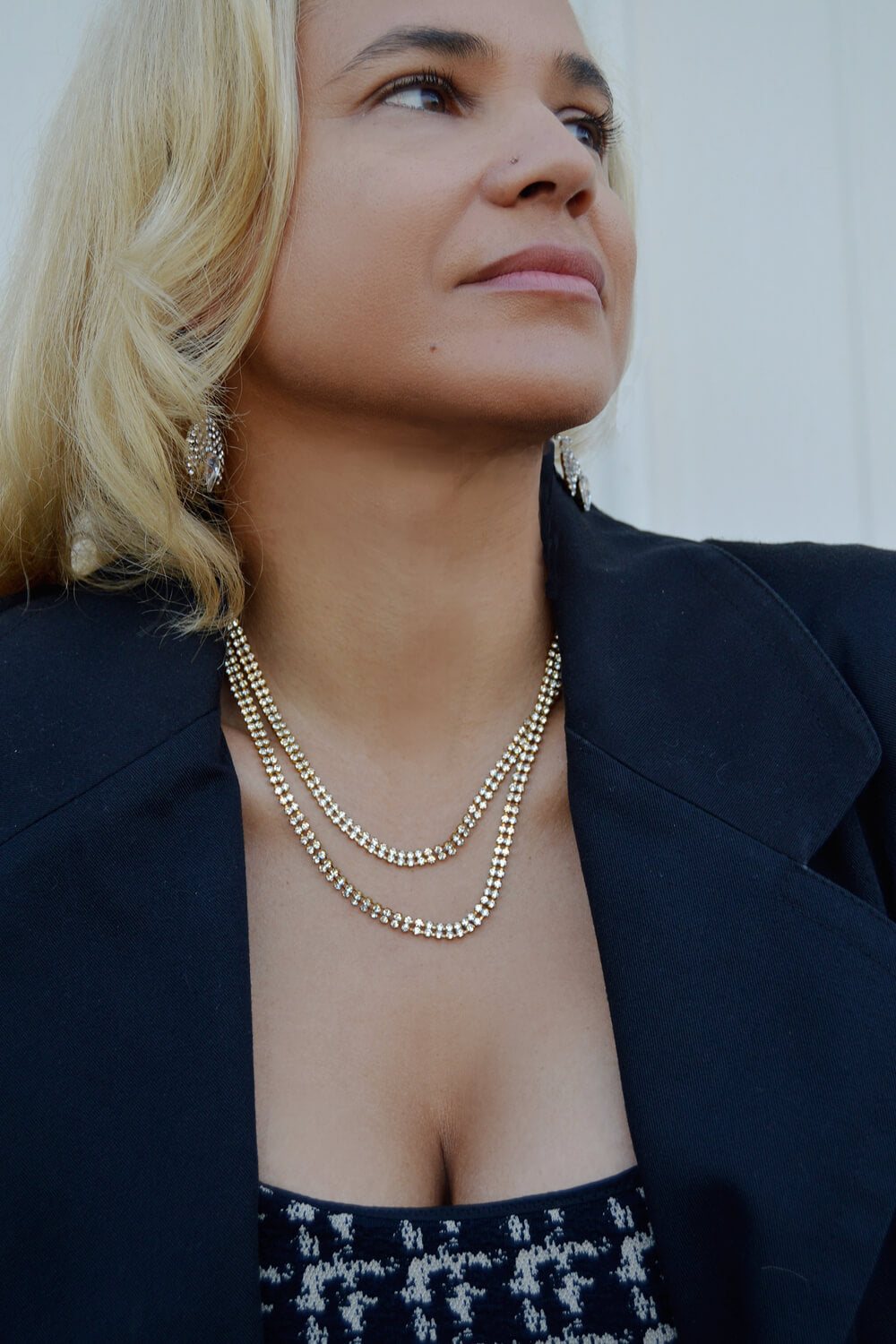 veil rhinestone chain