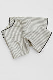 vintage cropped top - white / black stripe - size medium