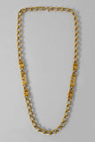 vintage large link chain necklace - antique gold