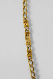 vintage large link chain necklace - antique gold