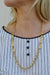 vintage large link chain necklace - antique gold