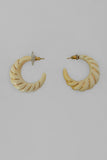 vintage twisted horn hoop earrings