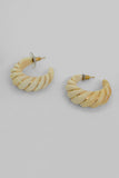 vintage twisted horn hoop earrings
