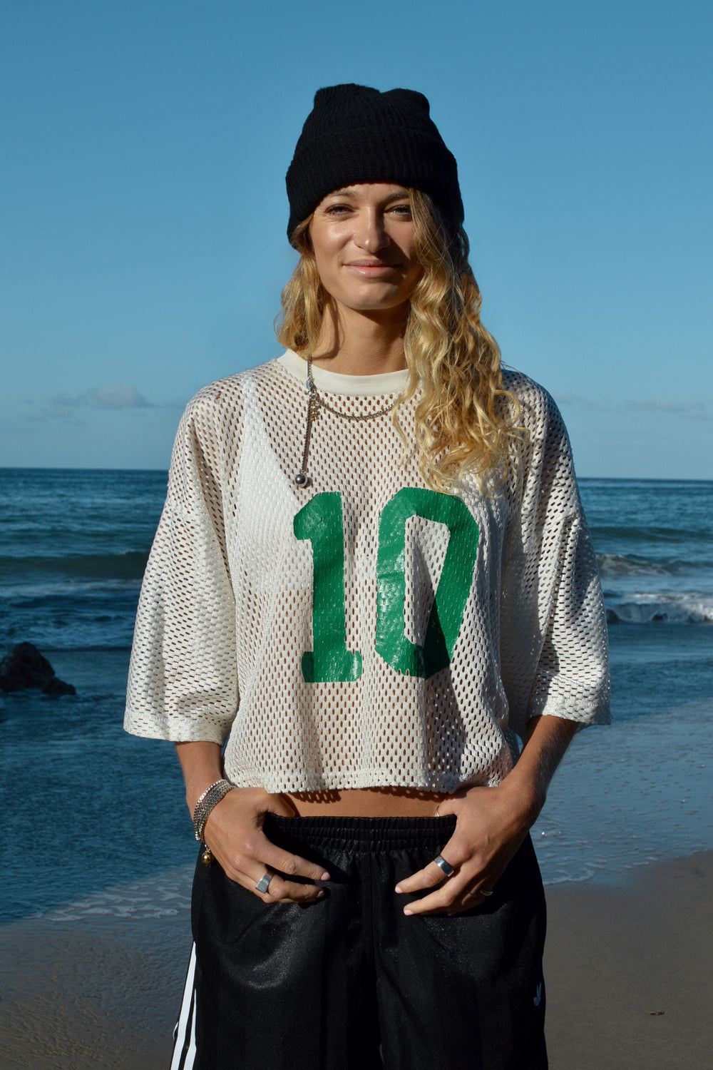 vintage mesh jersey no. 10 - white - mens size s/m