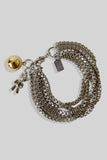 wrecking ball bracelet - tarnished silver