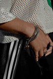 wrecking ball bracelet - tarnished silver
