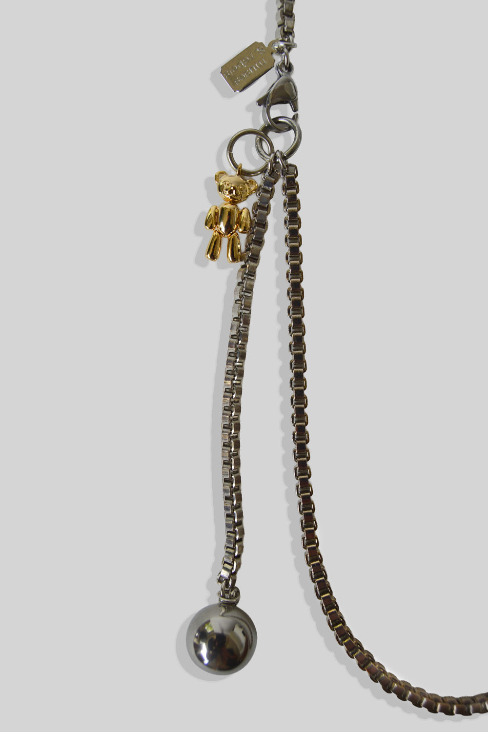 wrecking ball necklace - tarnished silver