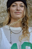 wrecking ball necklace - tarnished silver