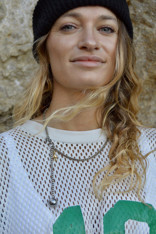 wrecking ball necklace - tarnished silver
