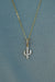 cactus pendant necklace - gold white shell
