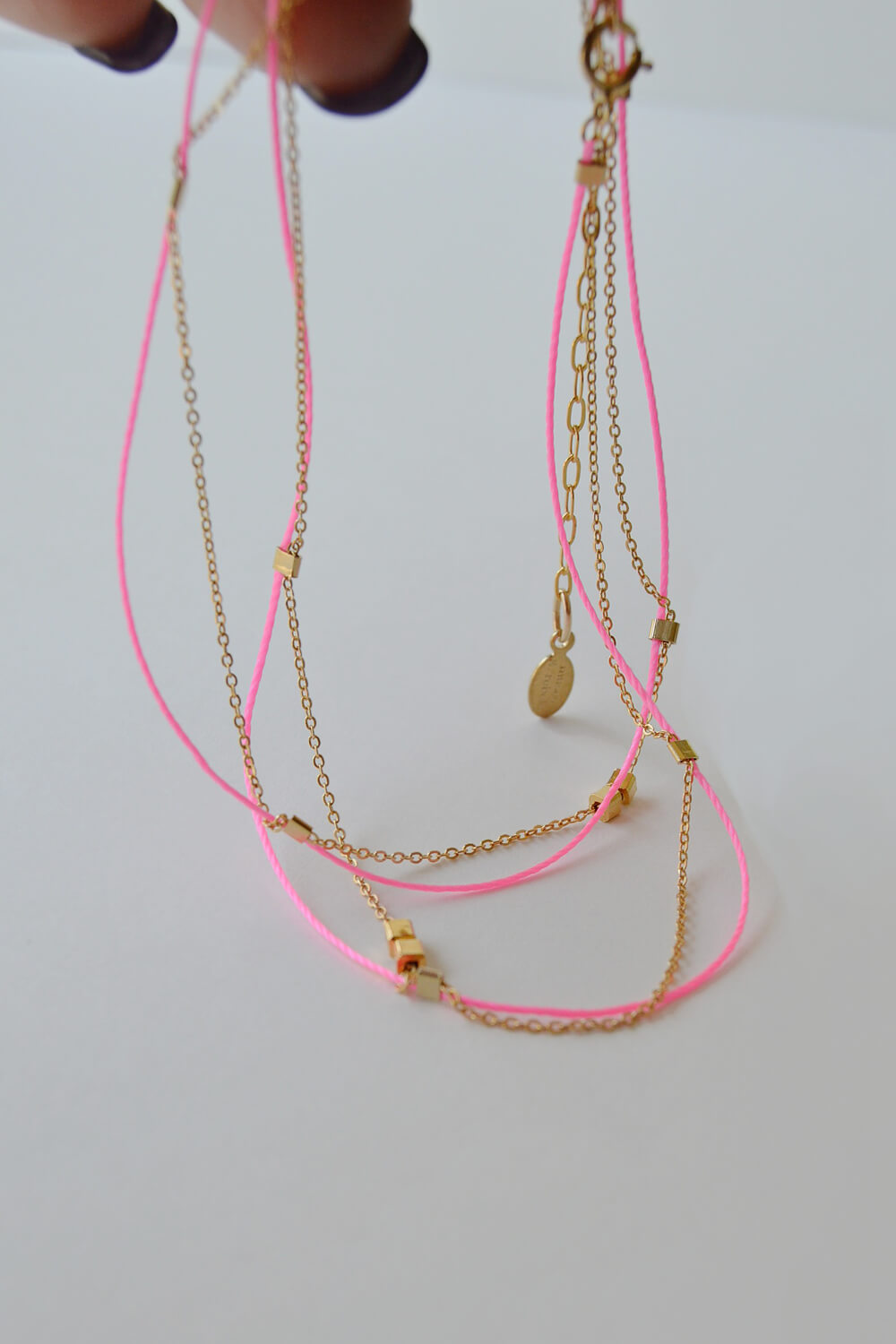 love chain - gold neon pink