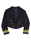 short naval jacket - black/gold - size medium/large
