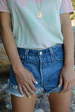 vintage levi denim shorts - retro blue - waist size 28