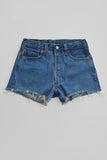 vintage denim shorts - retro blue - waist size 28