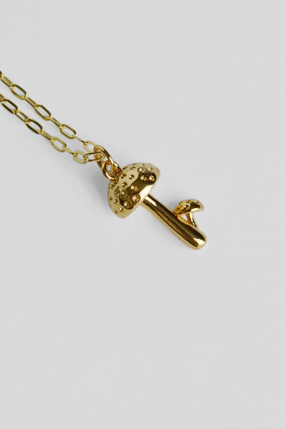 wild mushroom necklace - gold