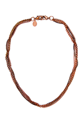 necklace - tarnished copper
