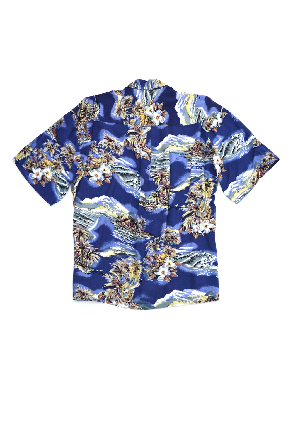 aloha shirt - navy - men's large