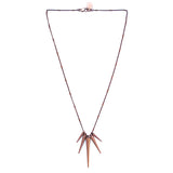 antique copper spike necklace