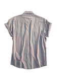artisan shirt - maroon stripe - men's large