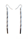 chain & bar earrings - gunmetal