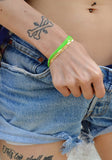 chain bracelet - neon green