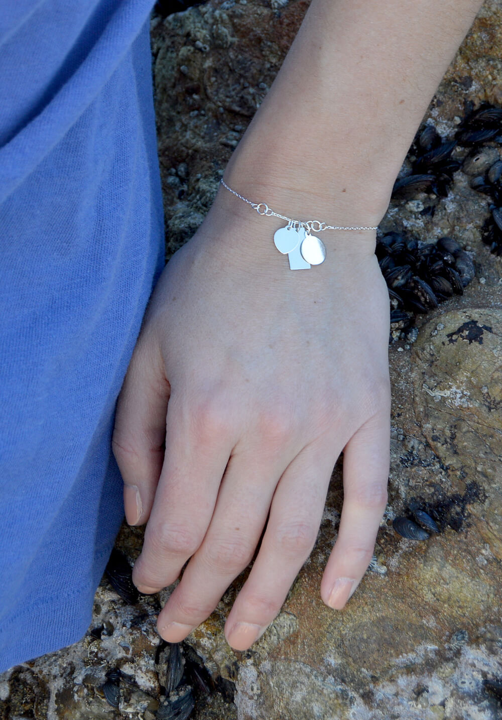 charm bracelet - silver