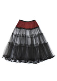 crinoline - black & burgundy - waist size 24